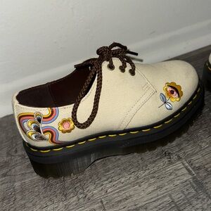 Dr Martens 1461 Quad Retro Ray Canvas Vegan Platform Shoes Women's (US 8)